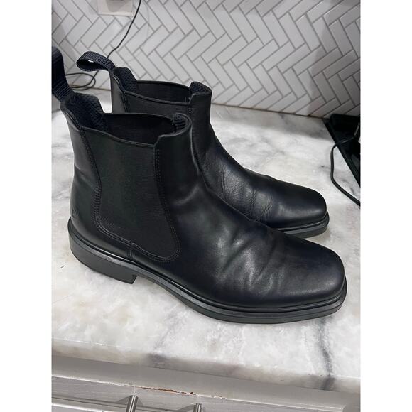 ECCO Helsinki 2 Chelsea Boots Men’s Black Leather Ankle Slip-On EU 43 US 9-9.5 - Picture 1 of 12